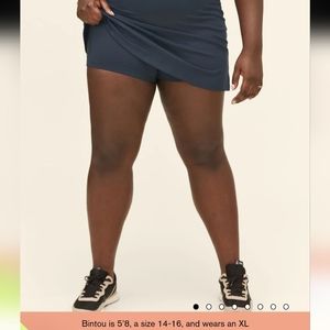 Girlfriend Collective Navy Blue Sport Skort, XL